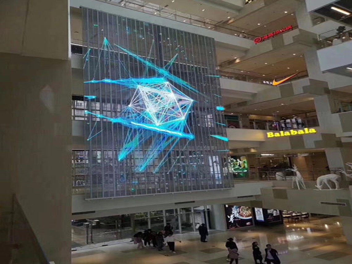 宁德万达广场透明LED显示屏